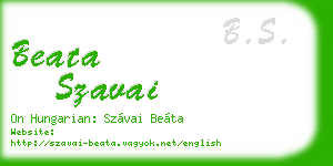 beata szavai business card